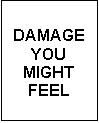 Text Box: DAMAGE
YOU
MIGHT
FEEL

